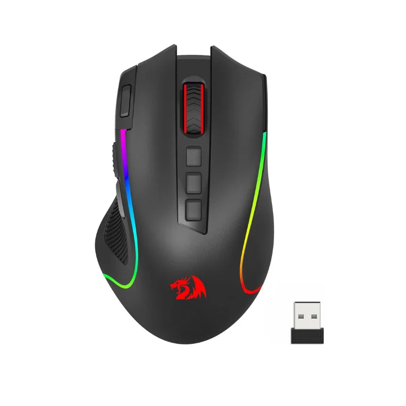 Redragon M612 PRO BT & 2.4RGB Gaming Mouse, 8000 DPI WiredWireless Optical Gamer Mice 11 Programmable Buttons & 6 Backlit Modes