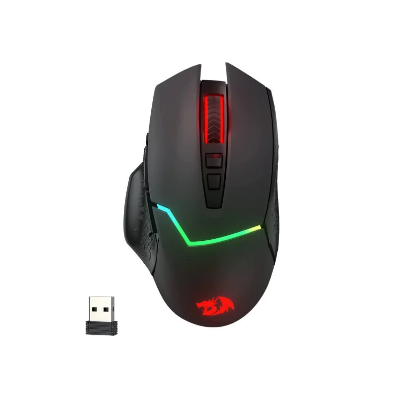 Redragon M690 PRO Wireless Gaming Mouse 8000 DPI Wired Mouse Rapid Fire Key 8 Macro Buttons for PCMacLaptop, BlackWhite Mouse